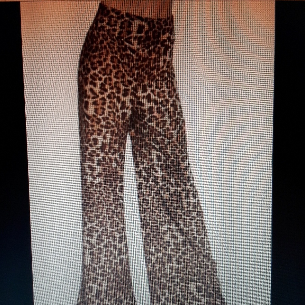 Arden B High Waist Leopard Animal Print Pants Med